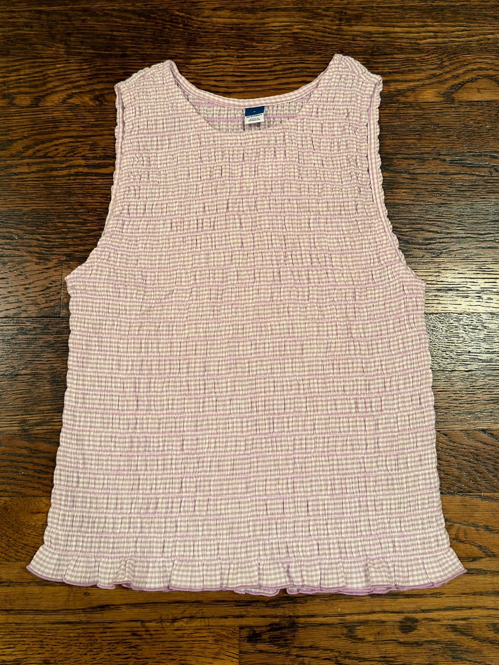 Gingham Smocked Tank